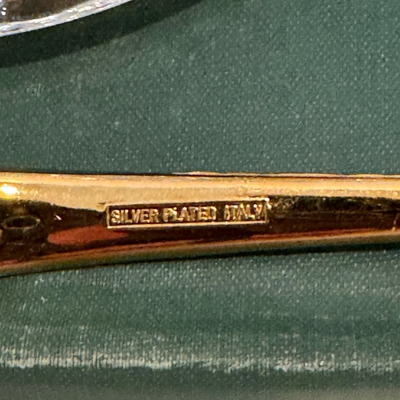 Vintage William Adams Gold Etched Lead Crystal Bowl with Silver Plated Spoon - Picture 10 of 12